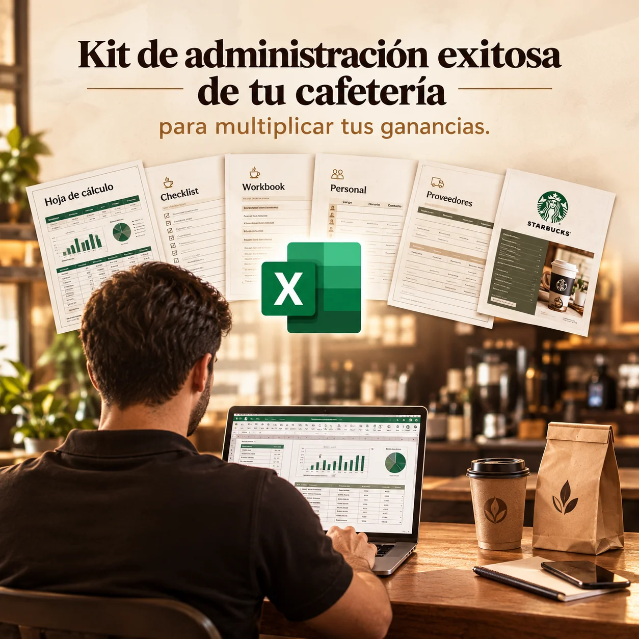 Portada del Kit de administración exitosa de tu cafetería, para multiplicar tus ganancias