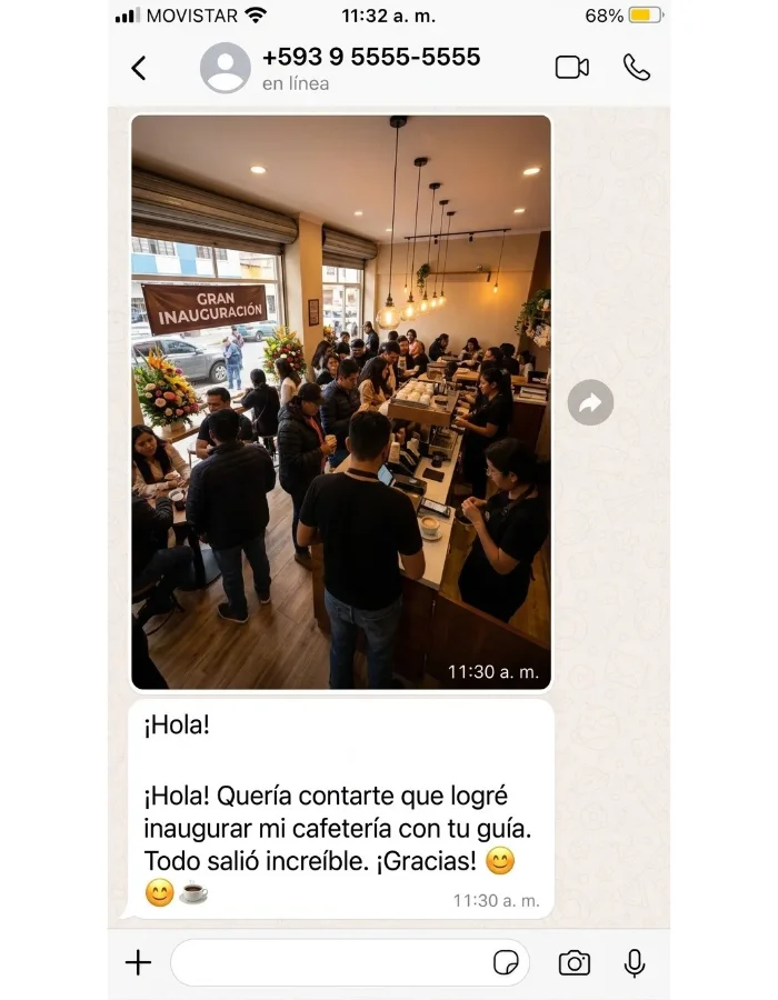 Testimonio de cliente sobre la guía